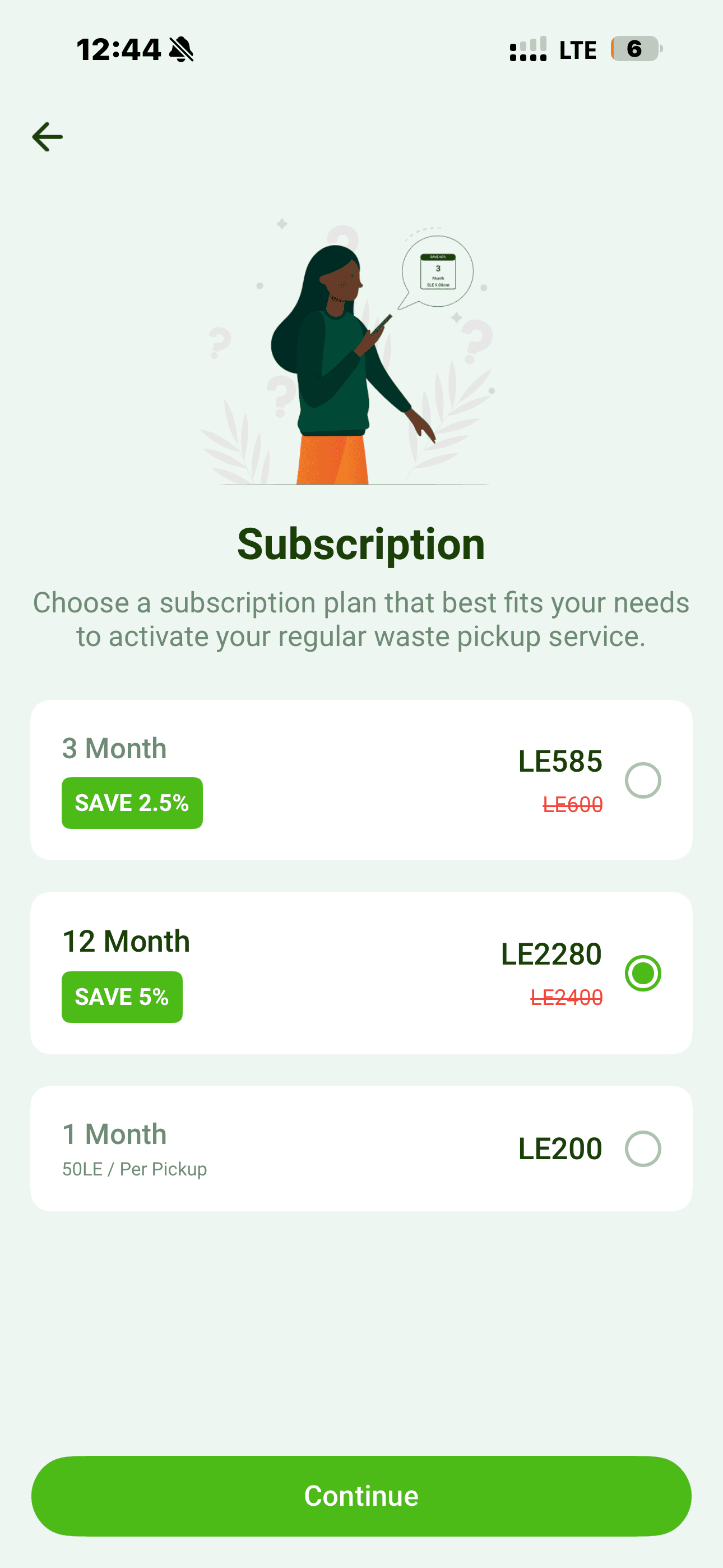 DortiBox subscription screen